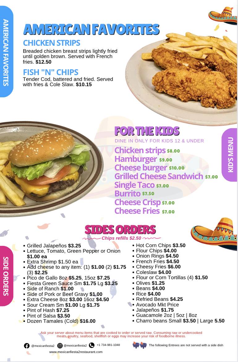 Menu At Mexican Fiesta Canton Restaurant Canton menu-at-mexican-fiesta-canton-restaurant-canton