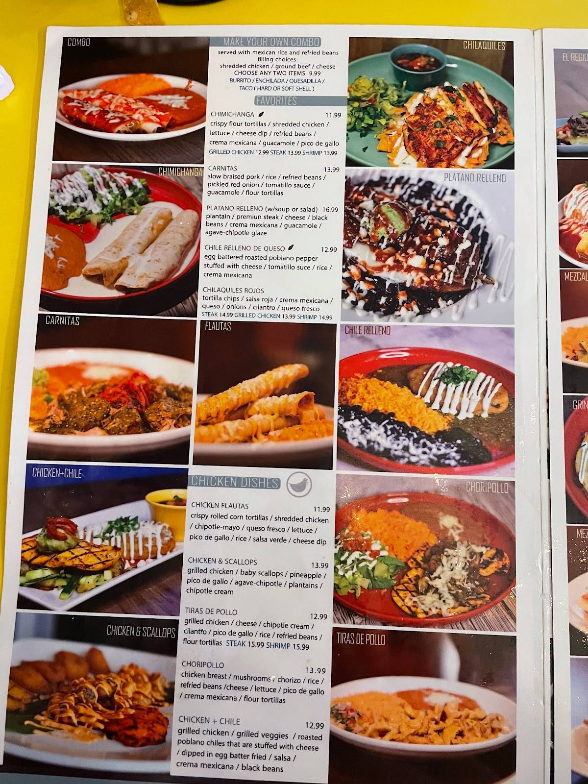 Menu at Mezcalito Clayton restaurant, Clayton