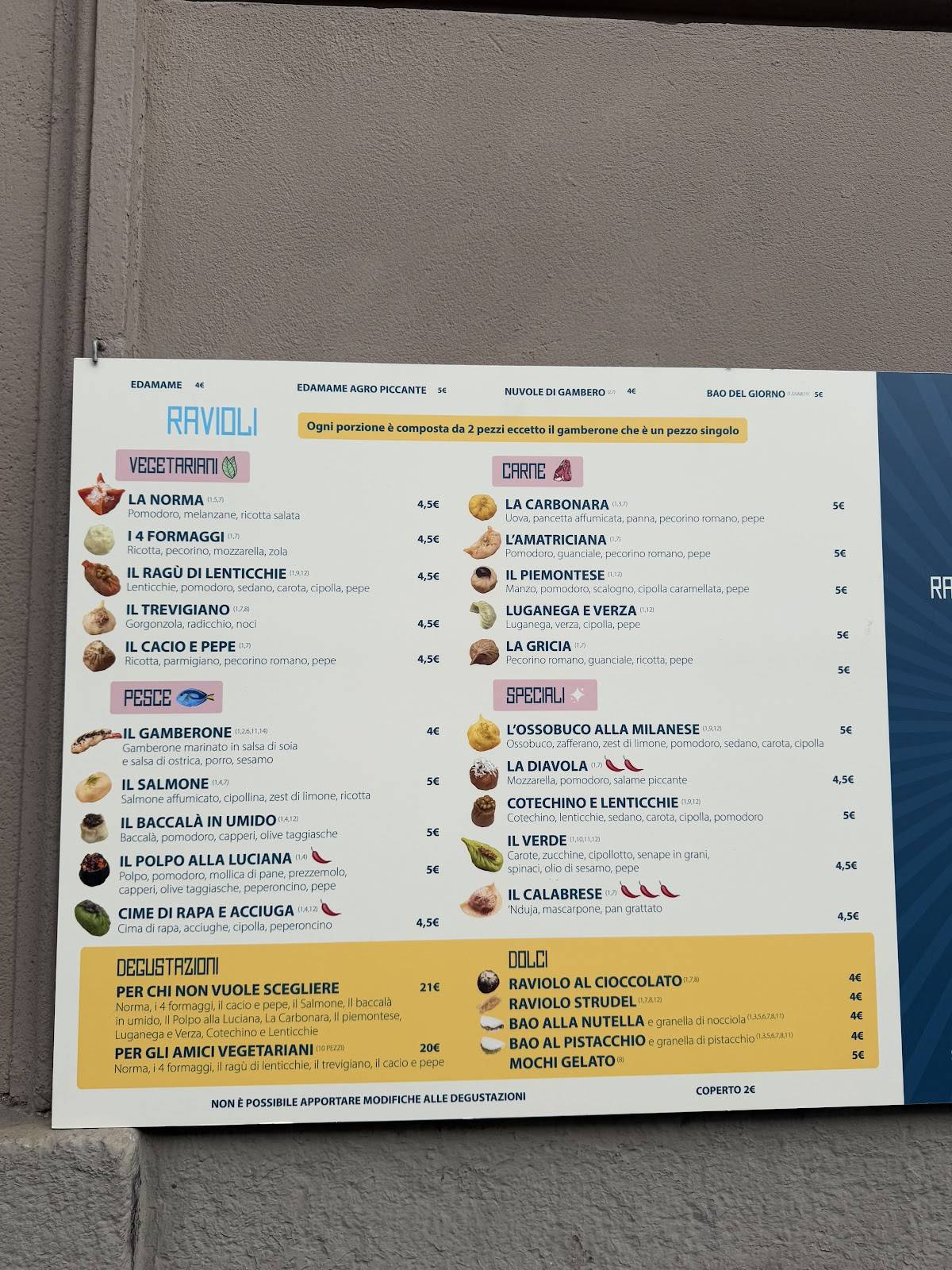 Menu di Ghe Sem Monti 