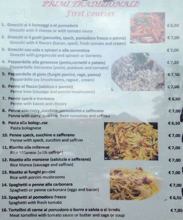 Menu de Ristorante Pizzeria Gioia 53