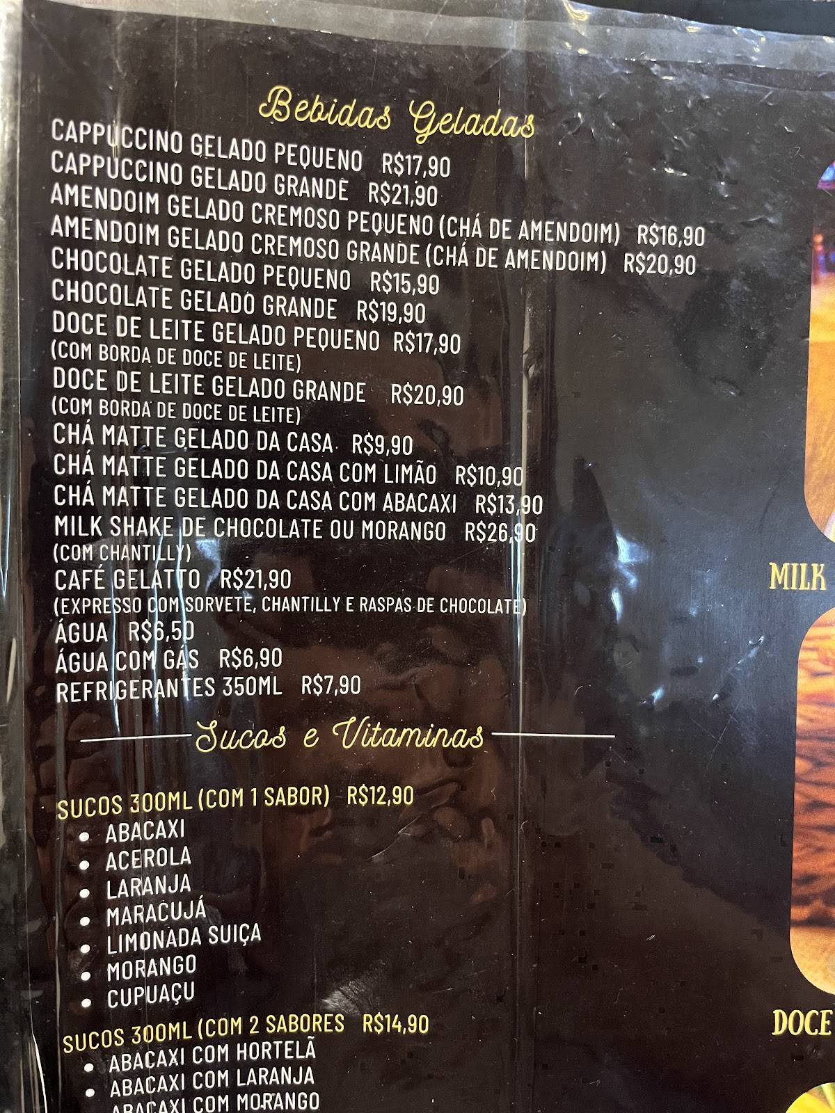 Spaço Mineiro Gourmet cardápio