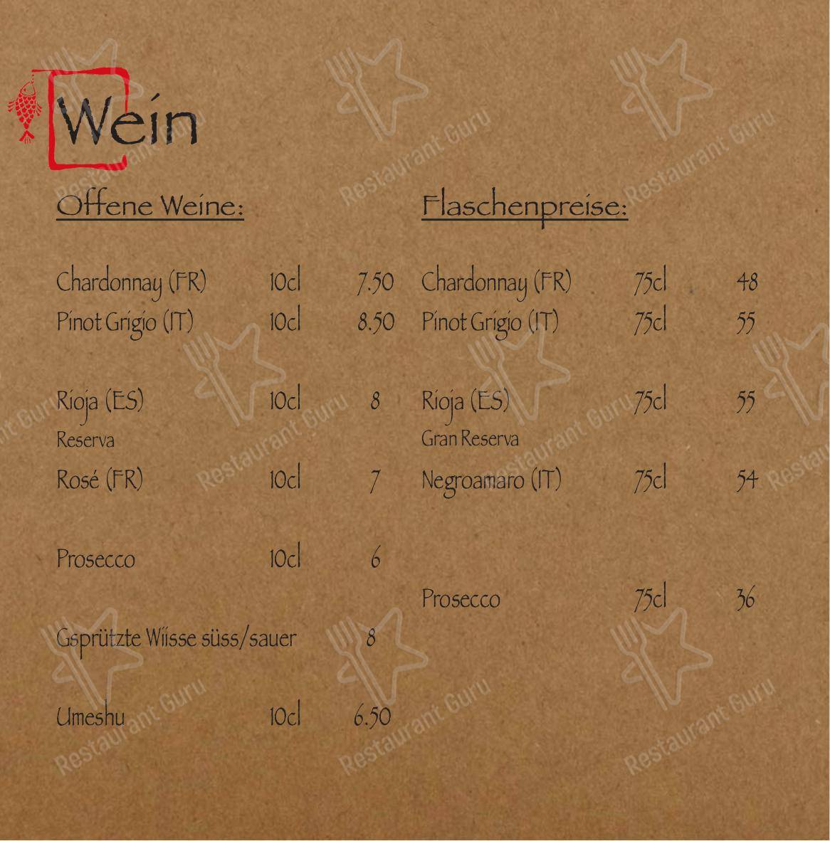 Menu di Minine - Menu