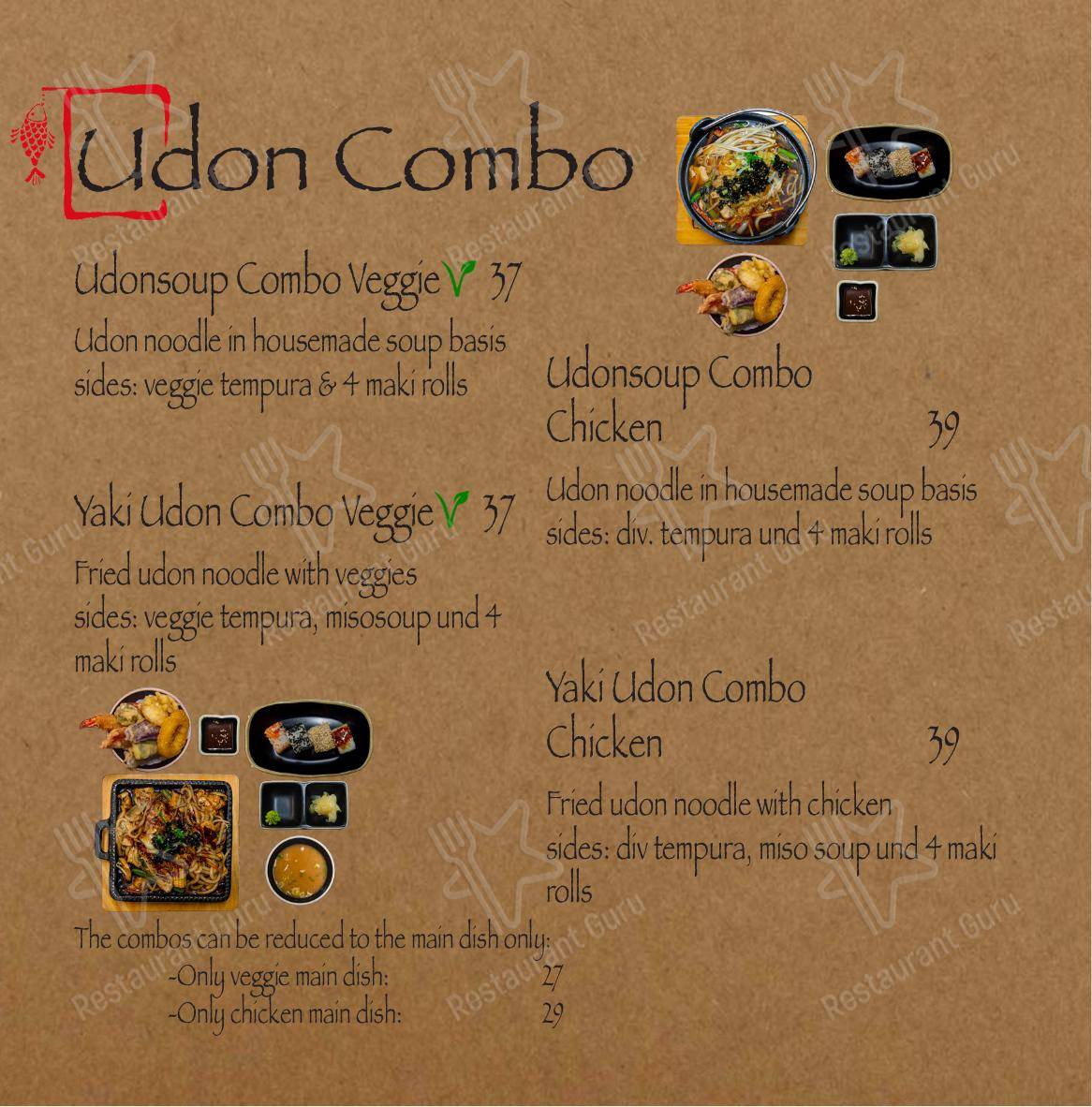 Menu bar per Minine ristorante