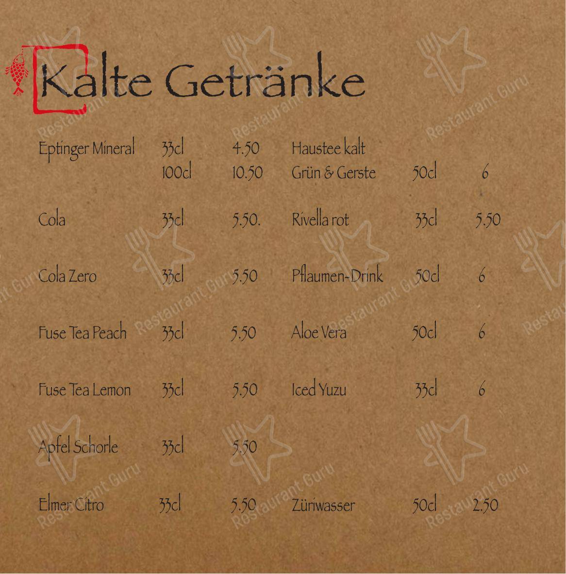 Menu di Minine - Menu