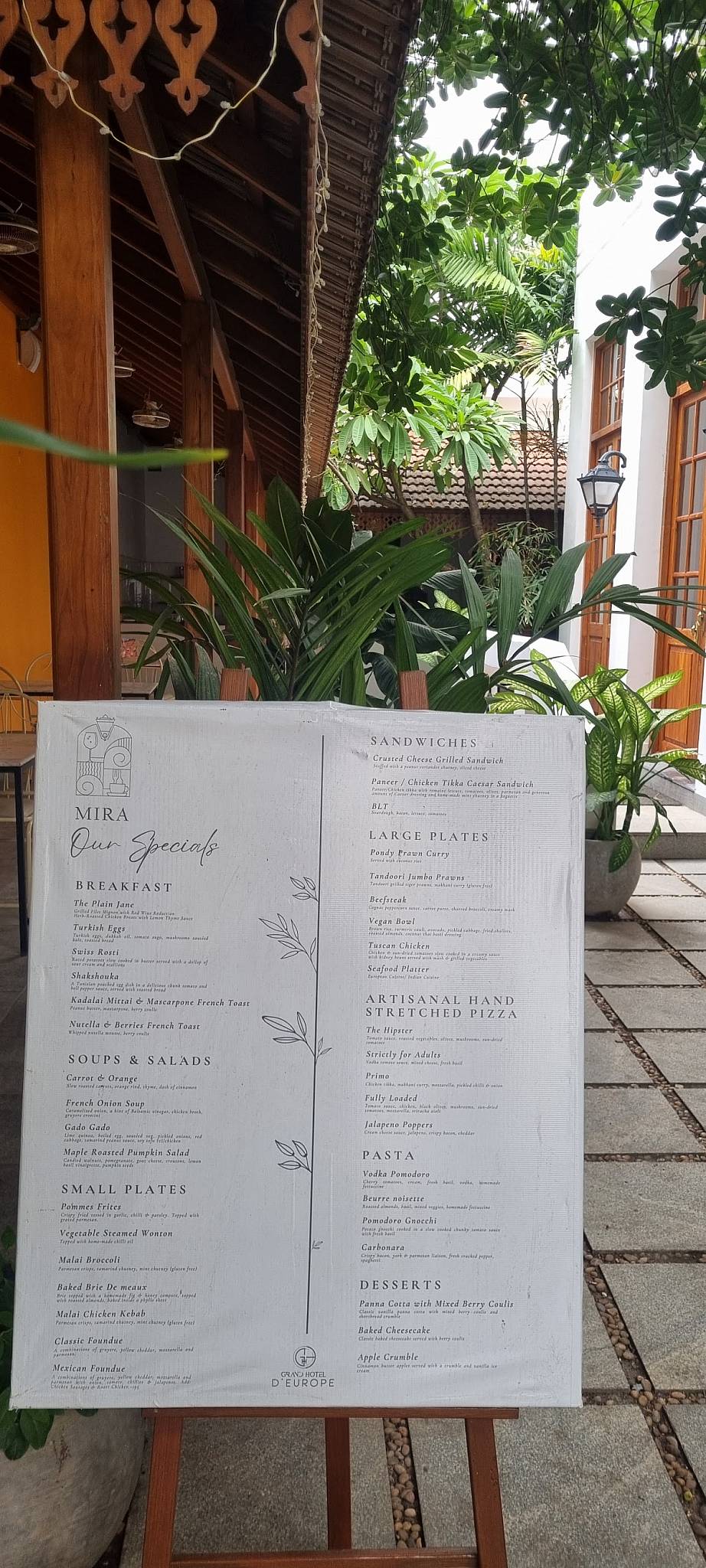 Mira menu