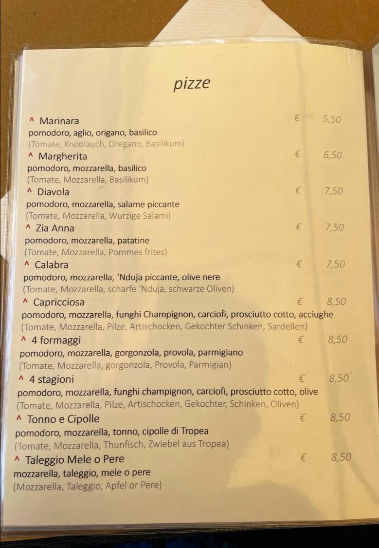 Menu di Ristorante Miralago Colmegna 