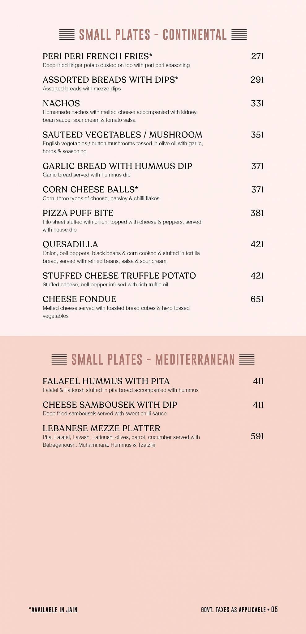 Mirosh (All Day Cafe) menu