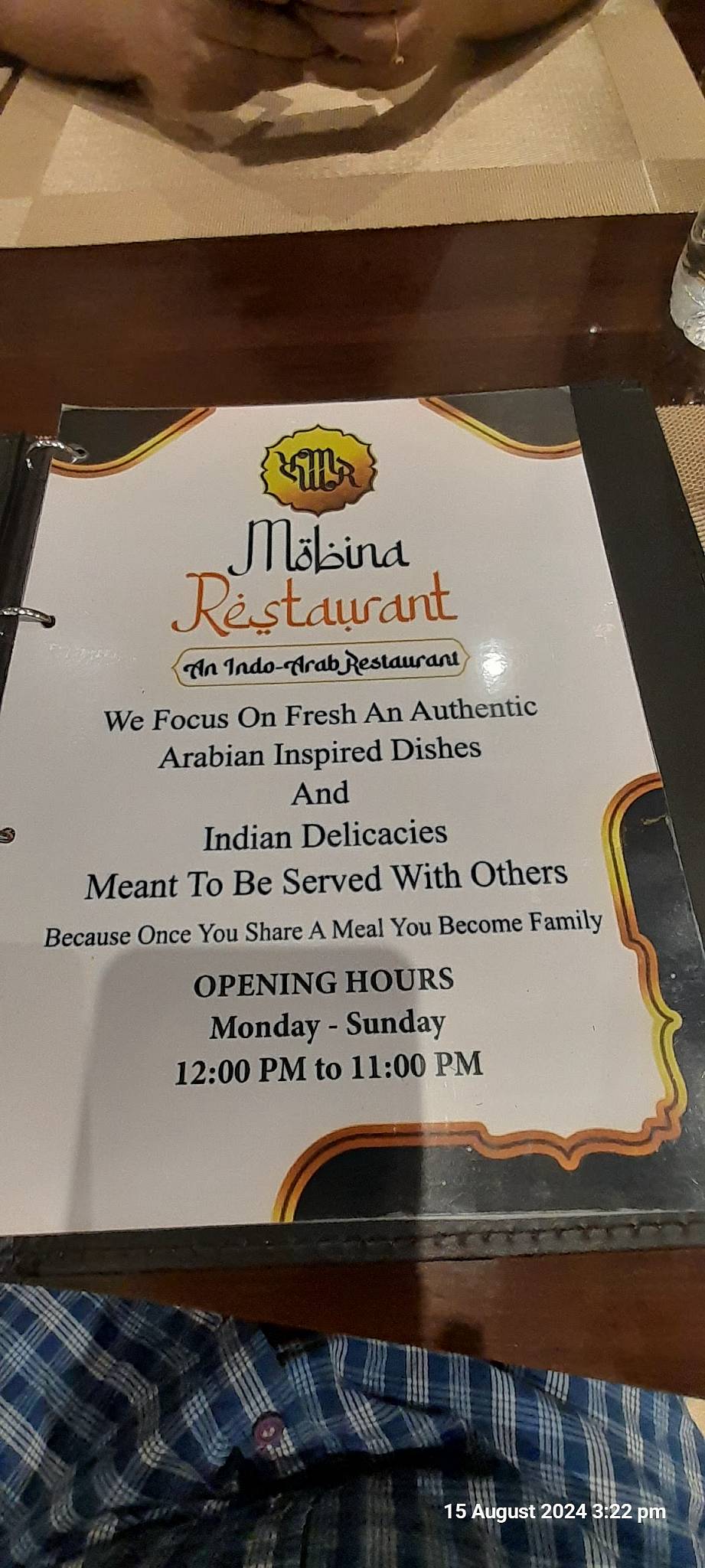 Mobina Restaurant Barrackpore menu