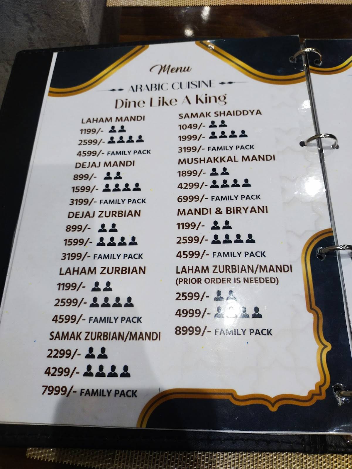 Mobina Restaurant Barrackpore menu