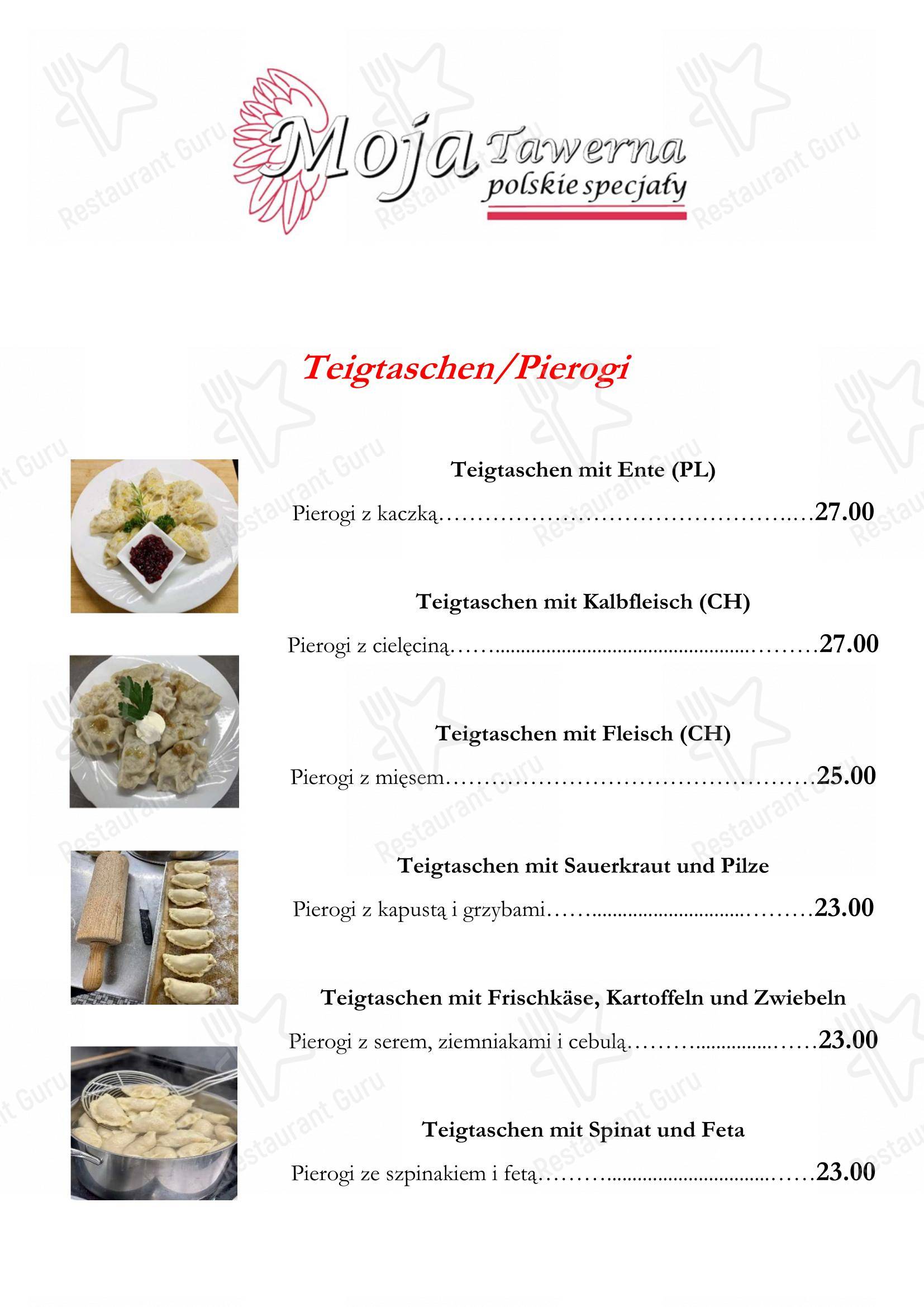 Menu per Moja Tawerna ristorante