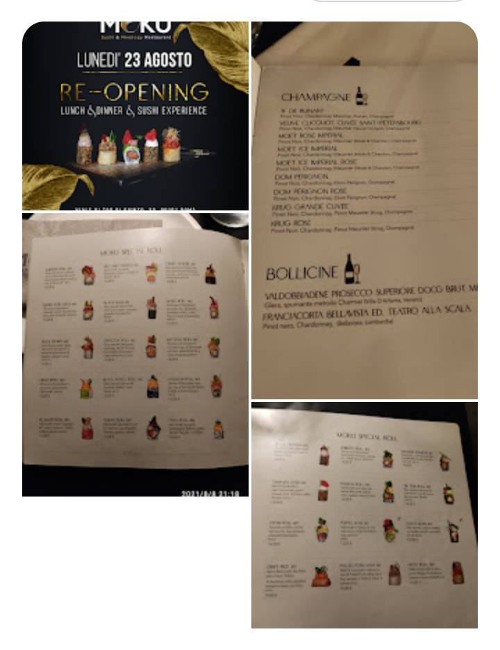 Menu di Moku Ponte Milvio 