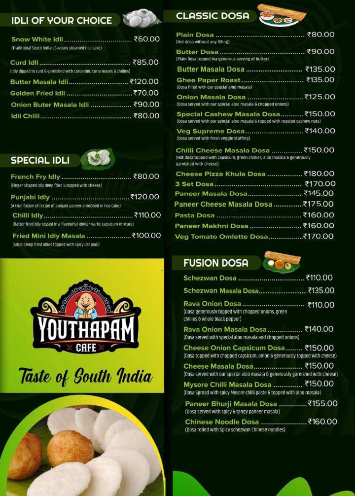 Momo Magic Cafe menu