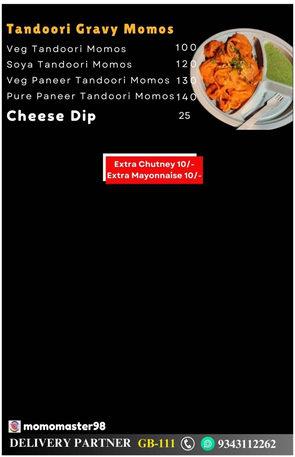 Momo Master menu