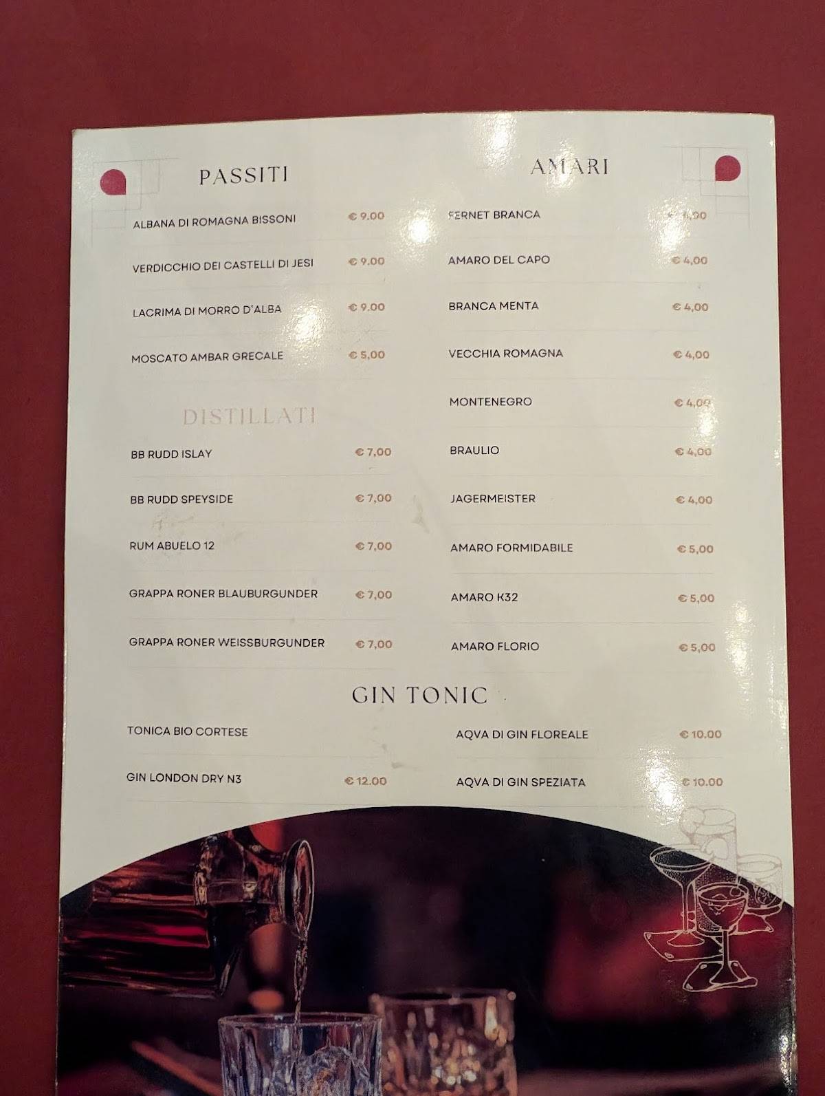 Menu di Casa Mariam 