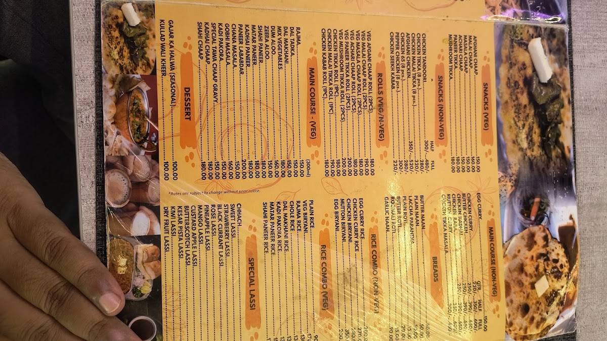 Moolchand Parantha Sanjay Chur Chur Naan menu