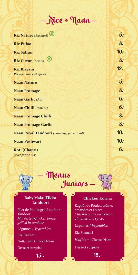 Menu di Mr. Pal - Indian Restaurant(halal food)50% off on direct reservation(only card menu)