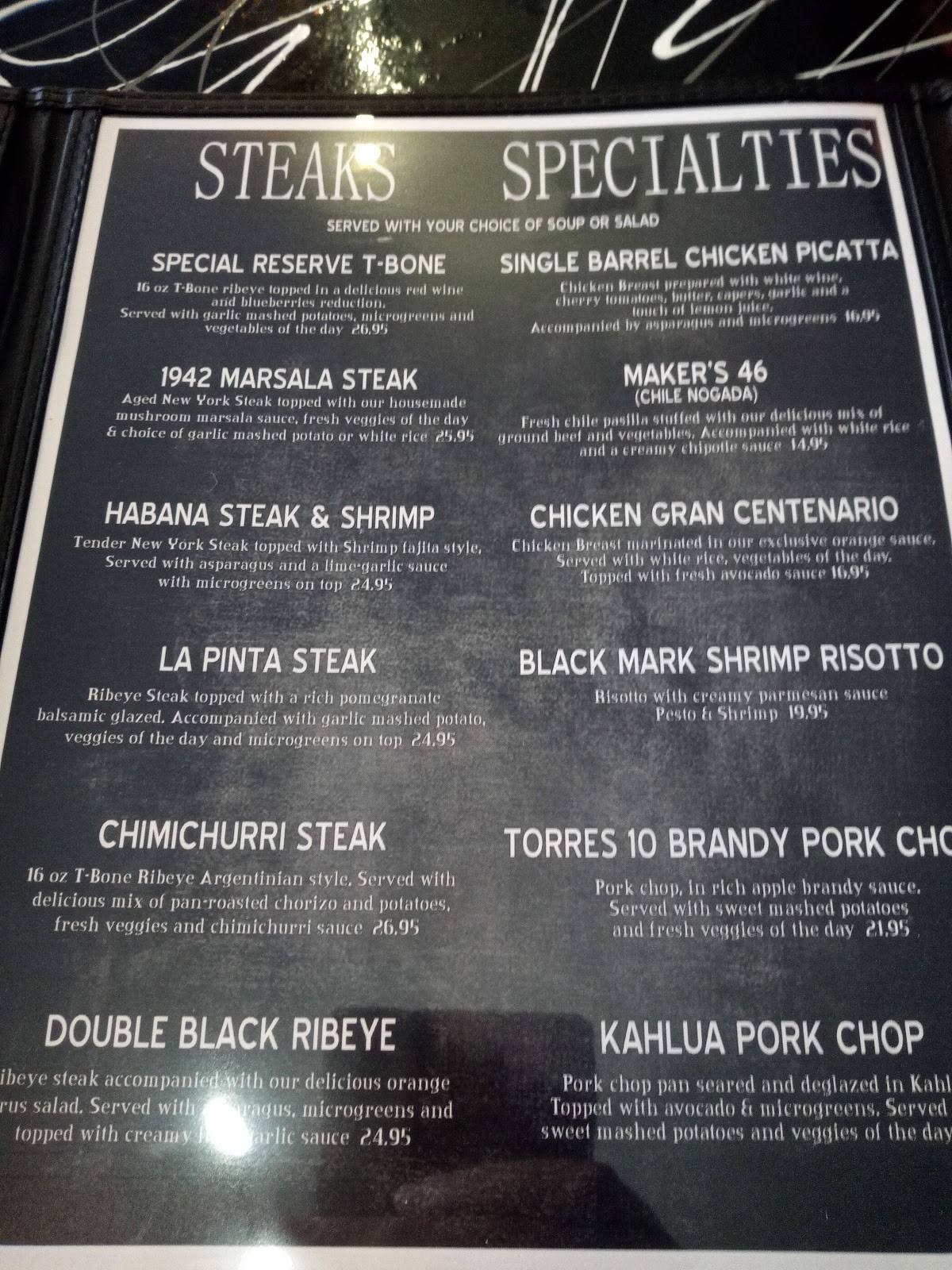Menu at Mr. Q Restaurant, Atascadero