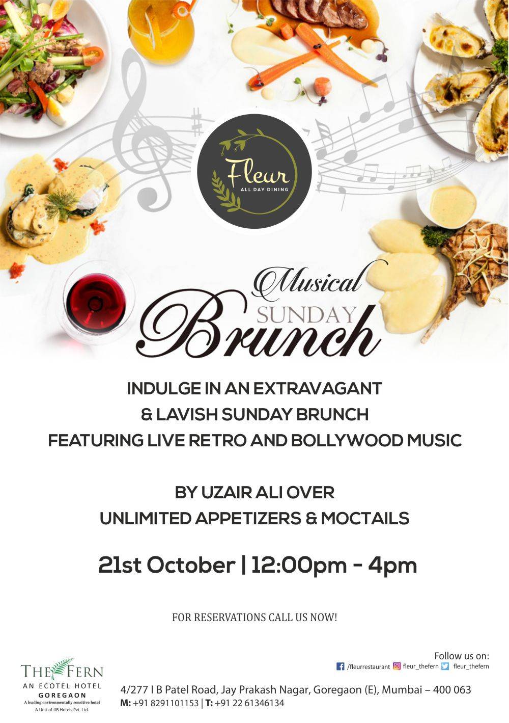 Fleur Restaurant - The Fern Hotel Goregaon menu