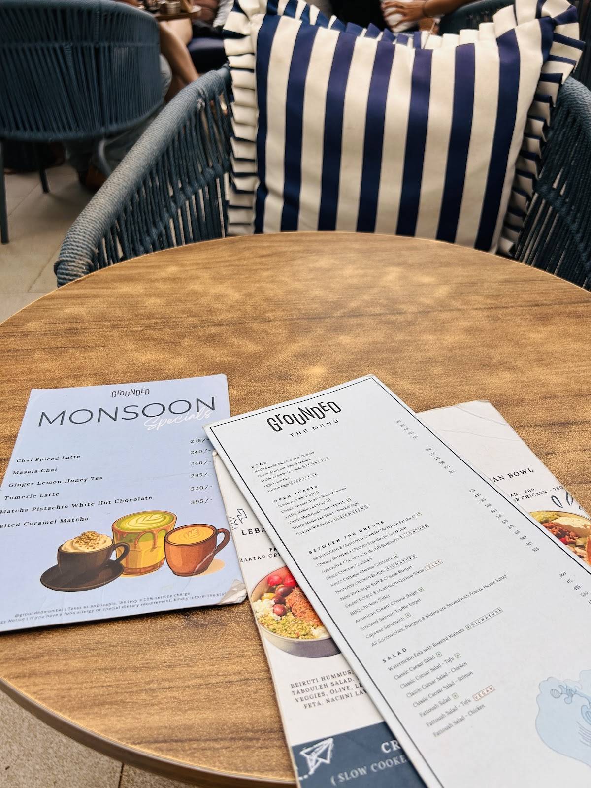 Grounded Cafe menu