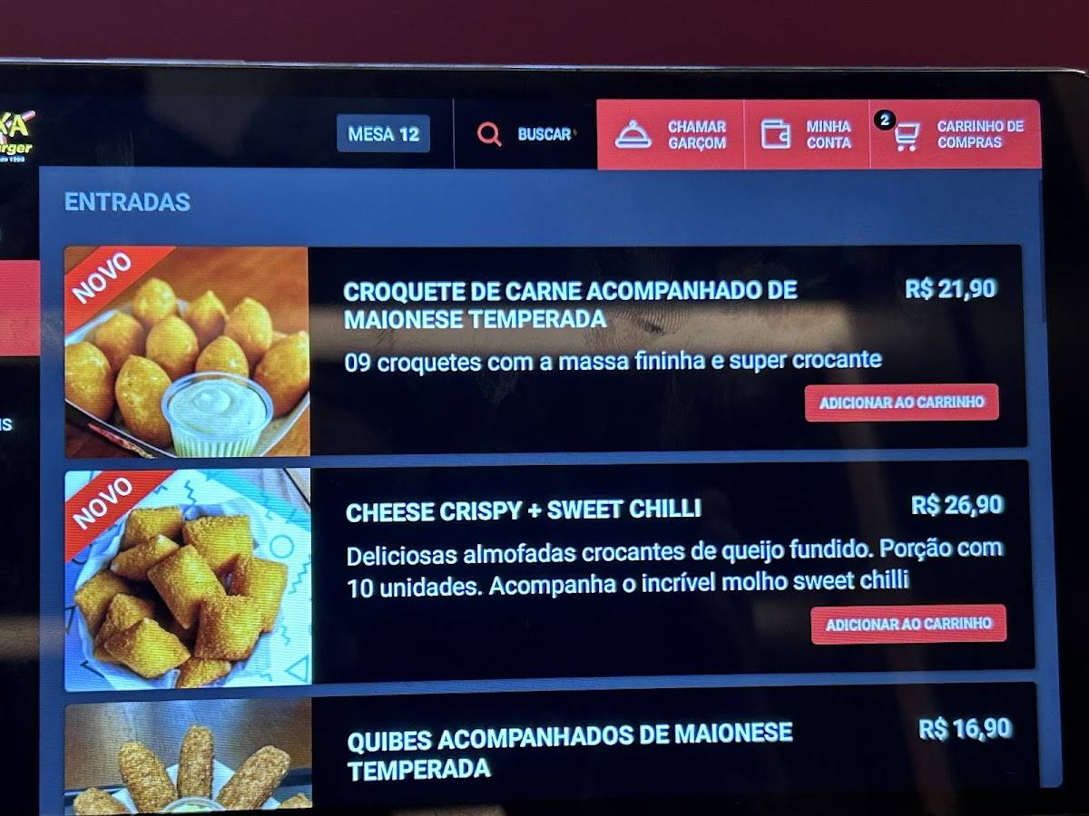 Muxocaxuxa Delivery - Contagem cardápio