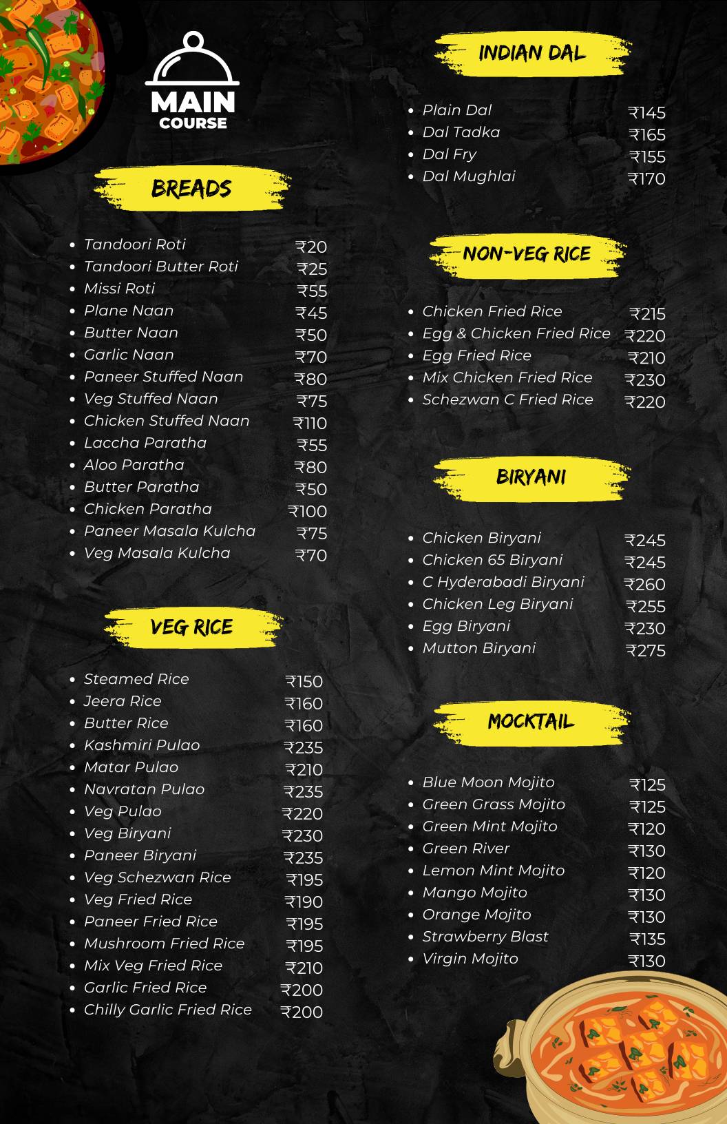 My First Flight Restaurant menu