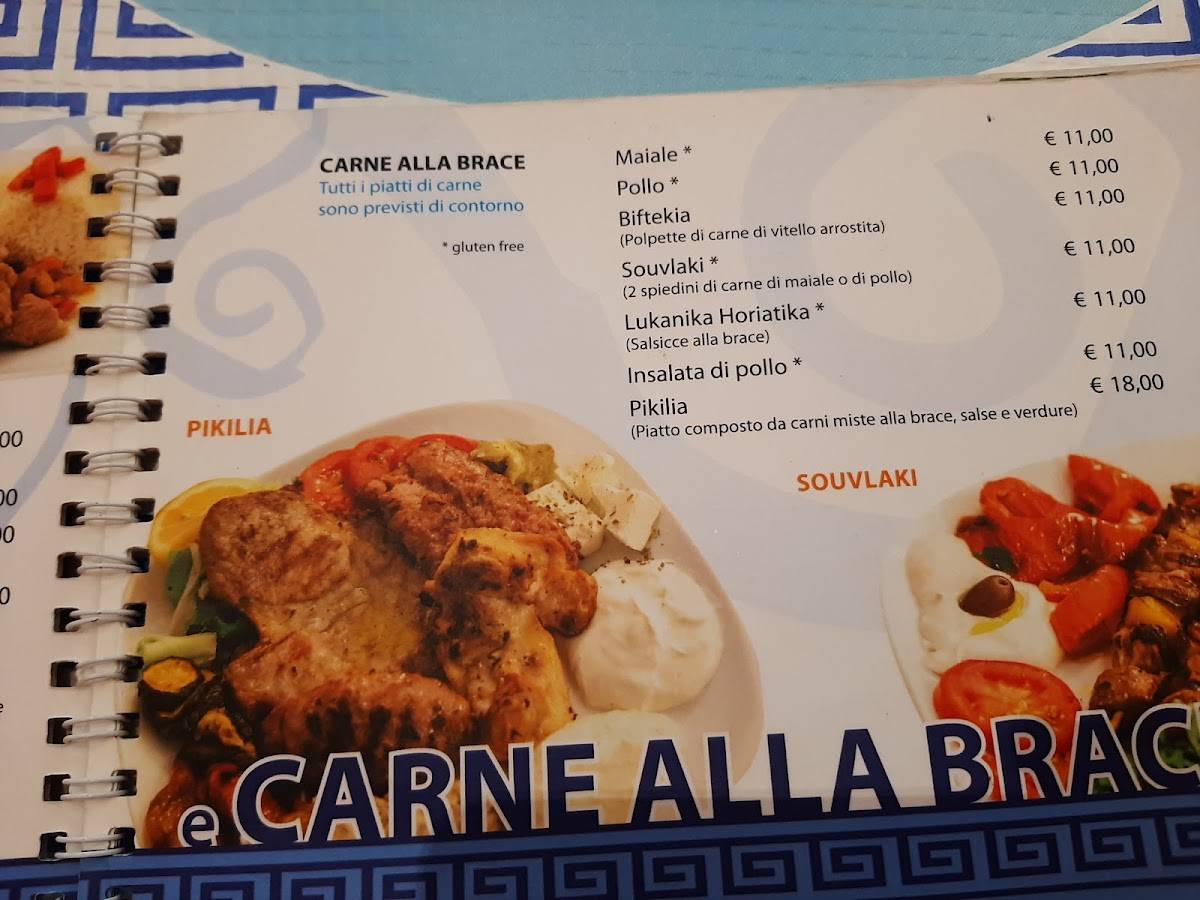 Menu di Mythos Ristorante Greco Caffetteria 