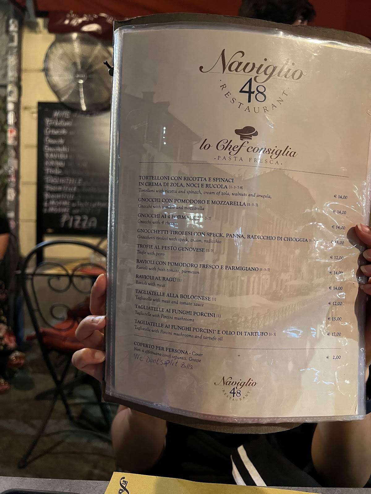 Menu di NAVIGLIO 48 