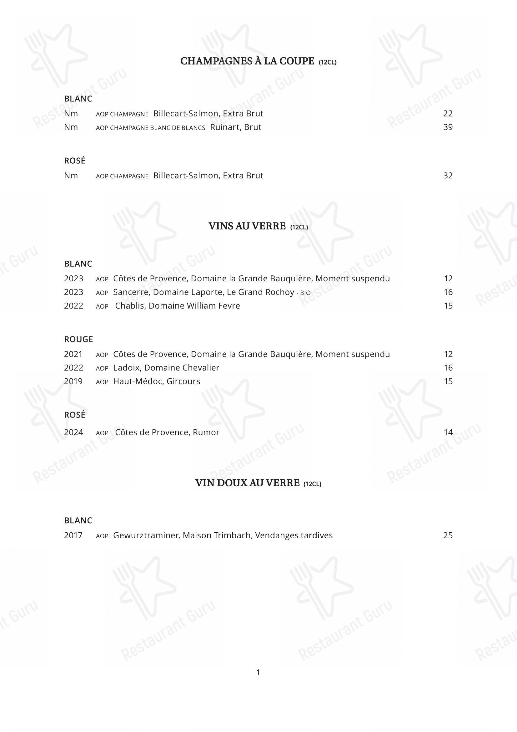 Основное меню pour NESPO Restaurant restaurant