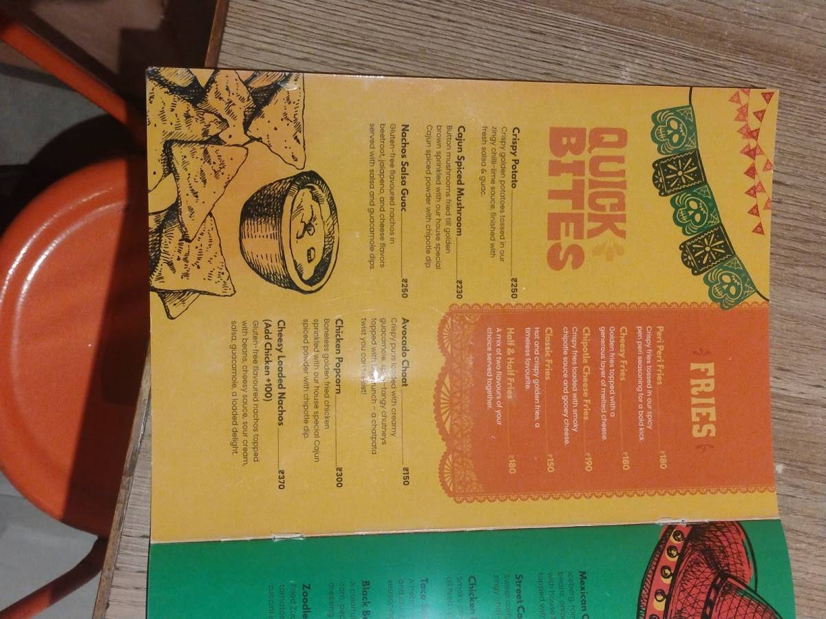 Nacho Mama menu