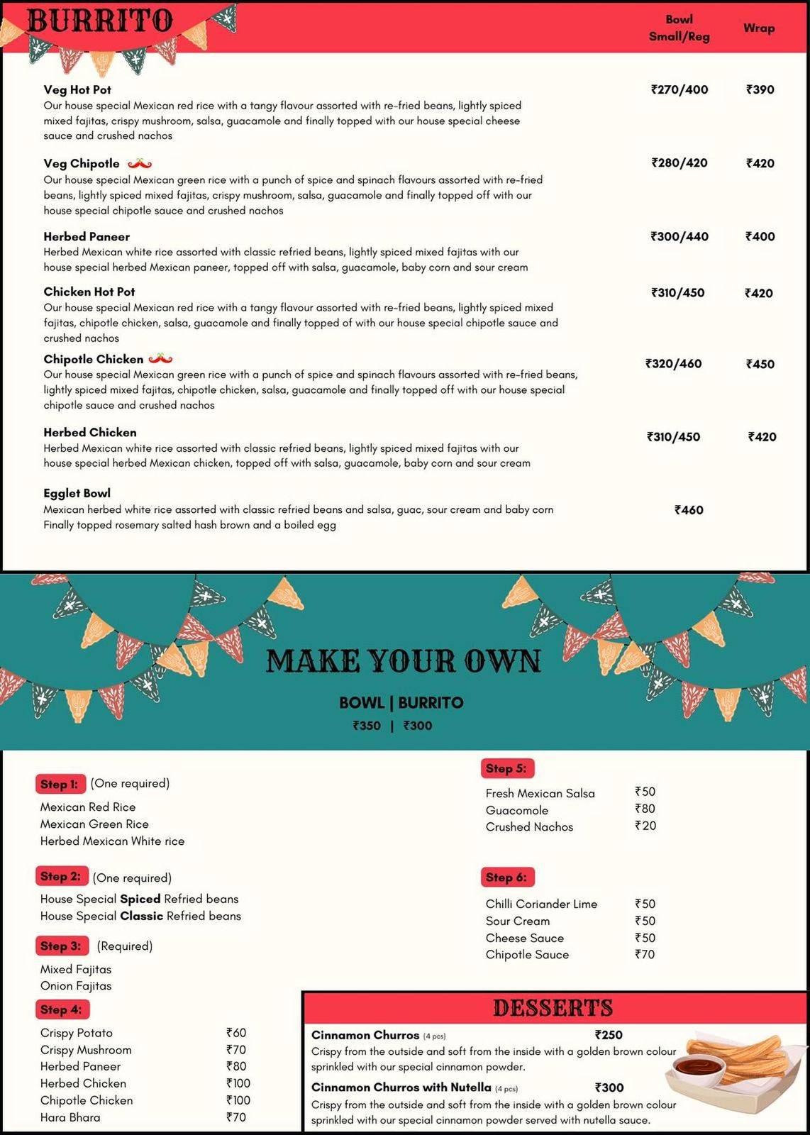 Nacho Mama menu