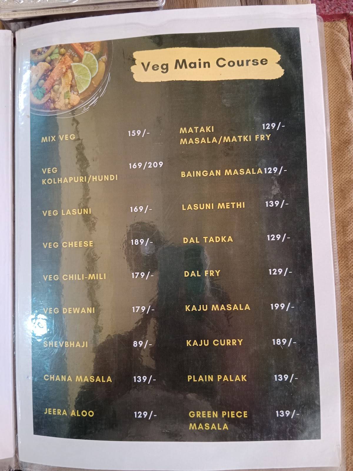 Nagarcha Dabewala menu