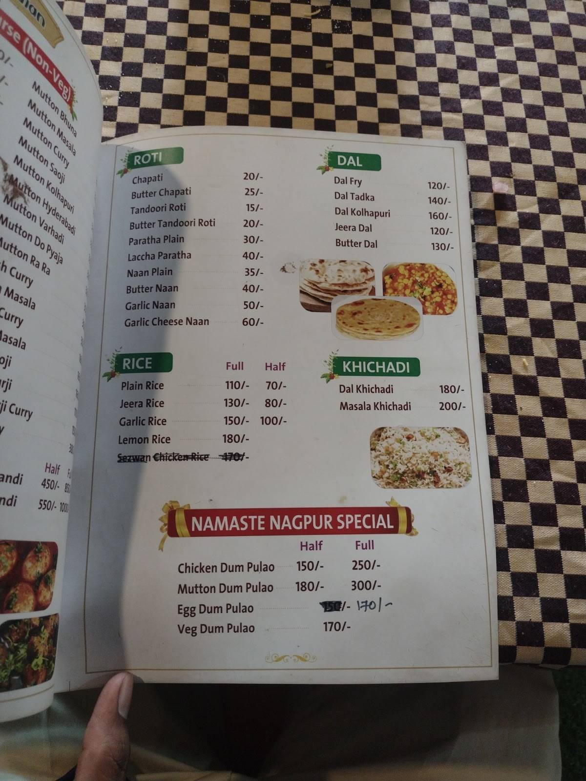 Namaste Nagpur Family Restaurant menu