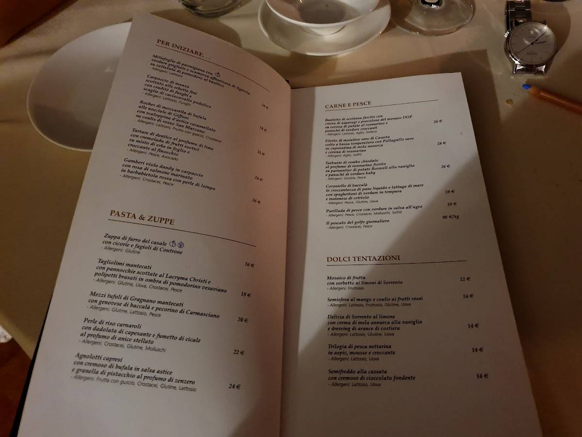 Menu di La Terrazza 