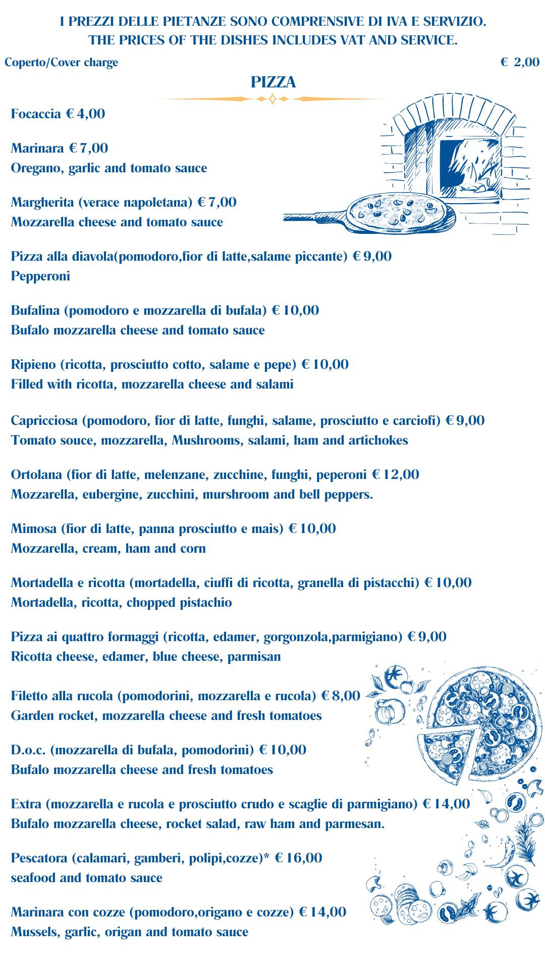 Menu di Ristorante Ciro al Borgo Marinari 
