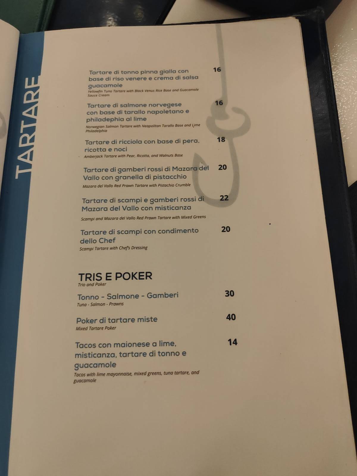 Menu di Ristorante di Mare - Molo17 