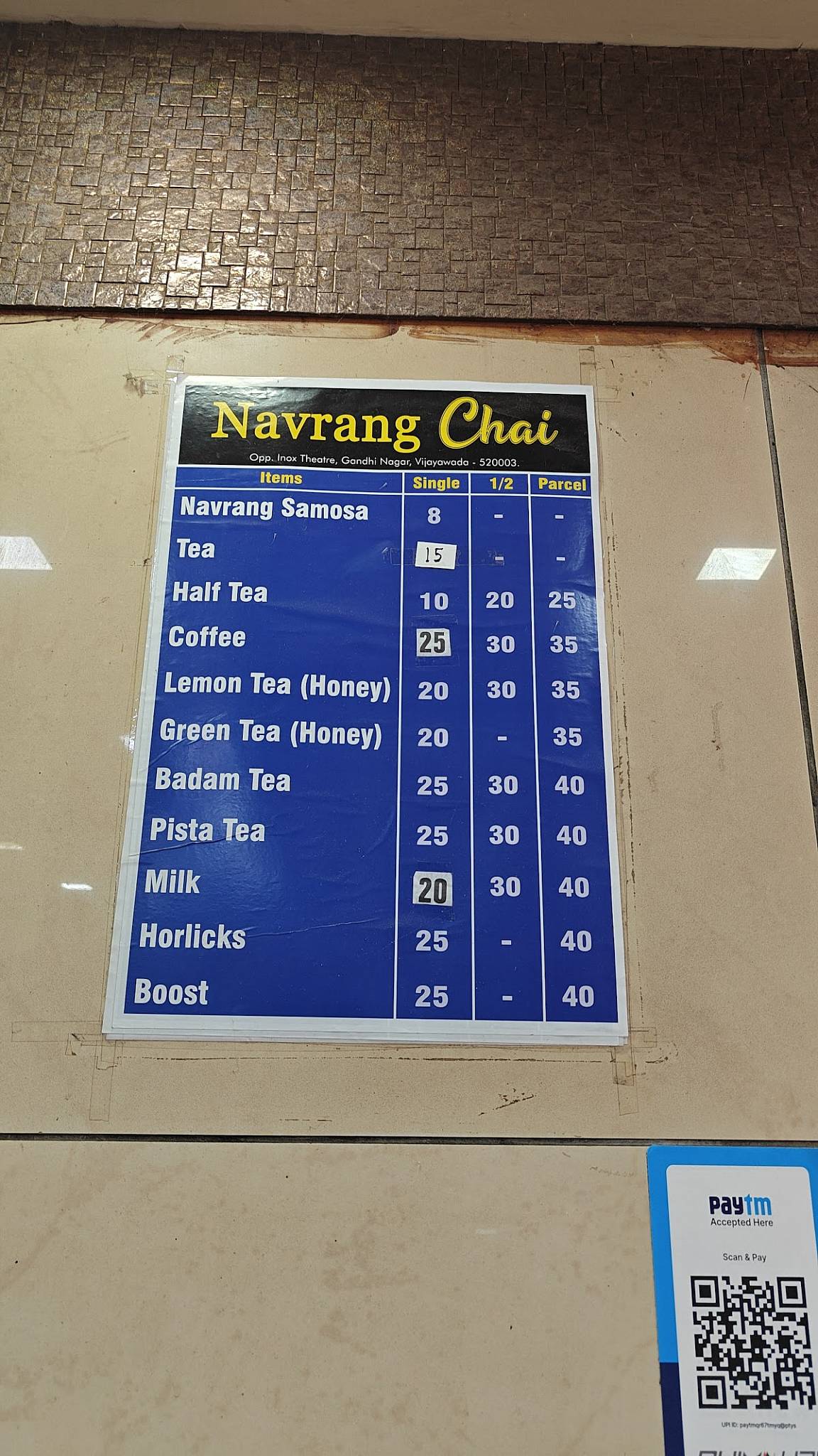 Navarang Chai Milan Fast Foods menu