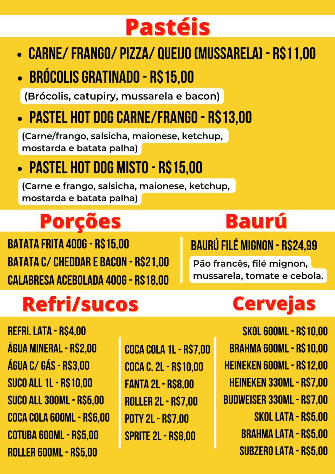 Netu's Lanches e Marmitex cardápio