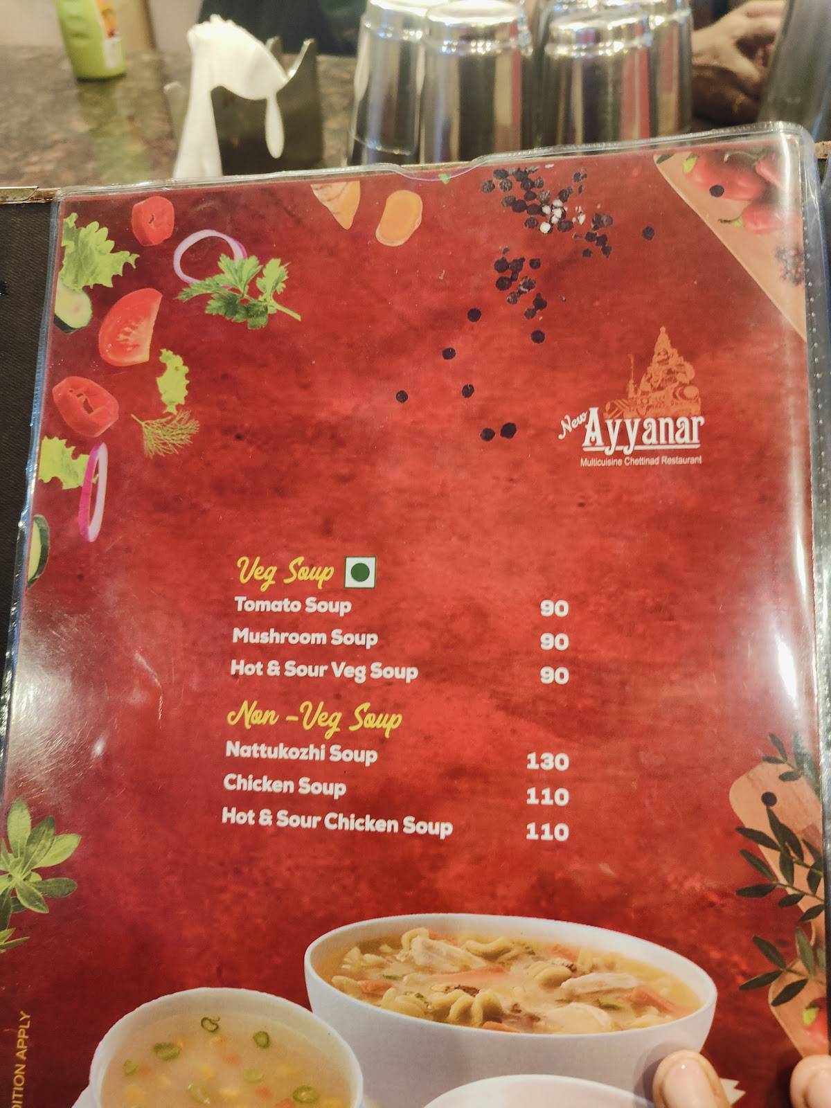 New Ayyanar Multi Cuisine Restaurant menu