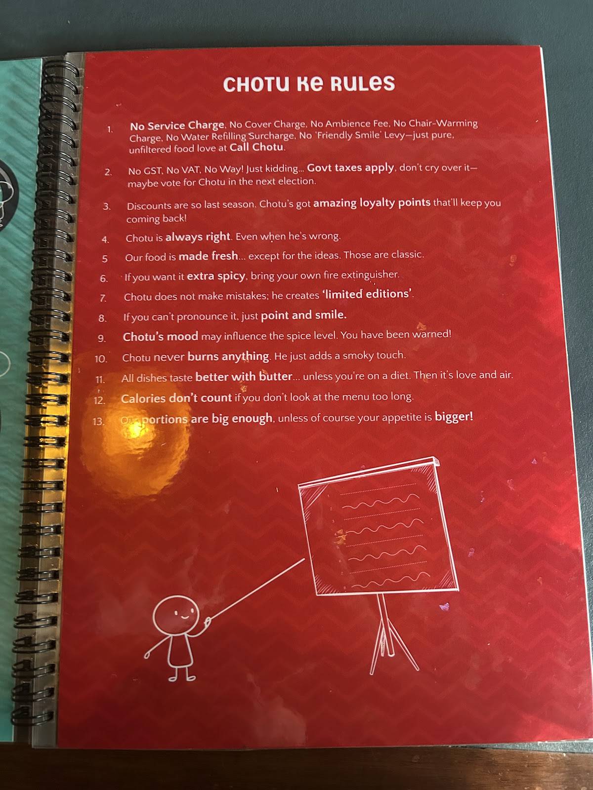 Call Chotu - All Day Diner & Bar menu