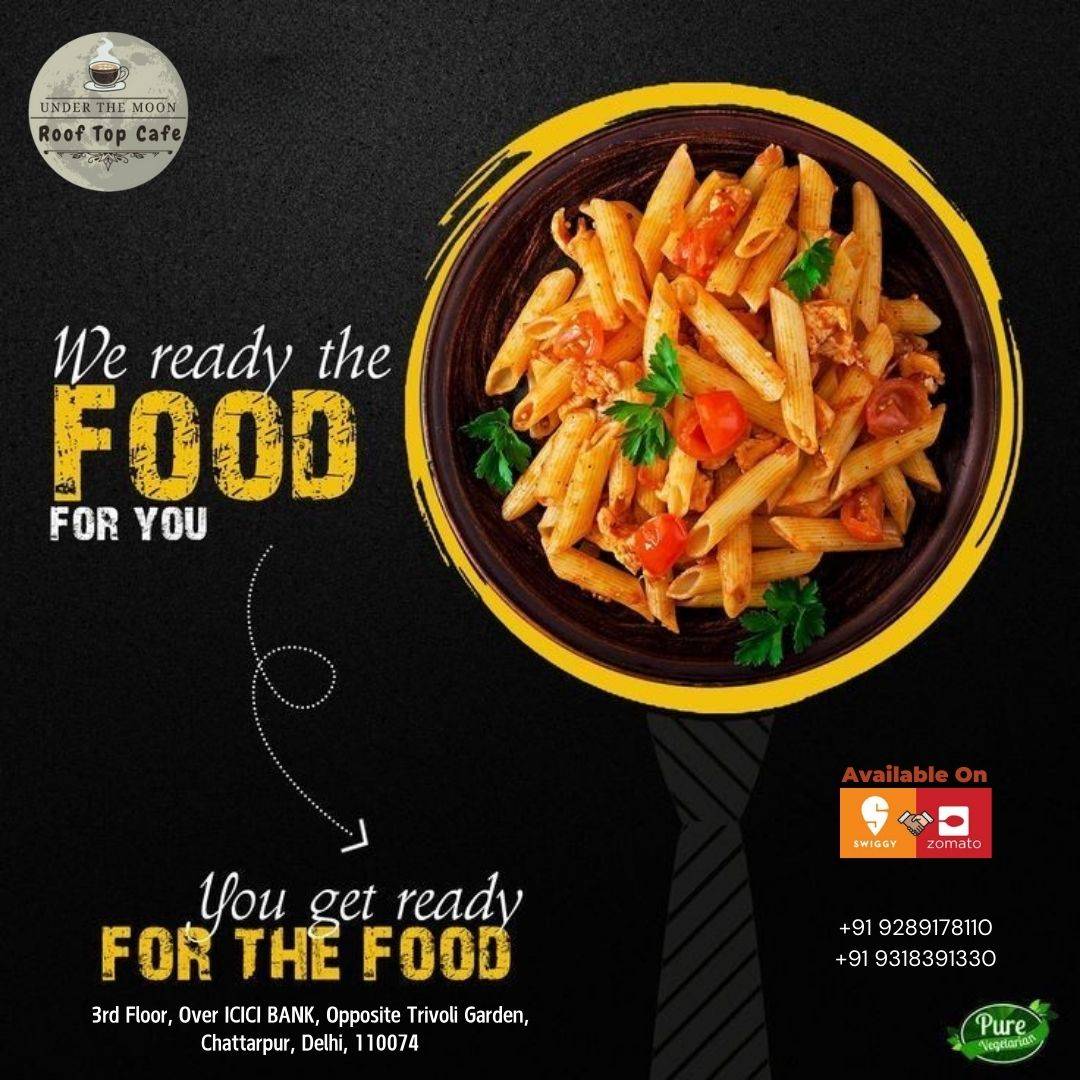 Under The Moon Roof Top Cafe menu