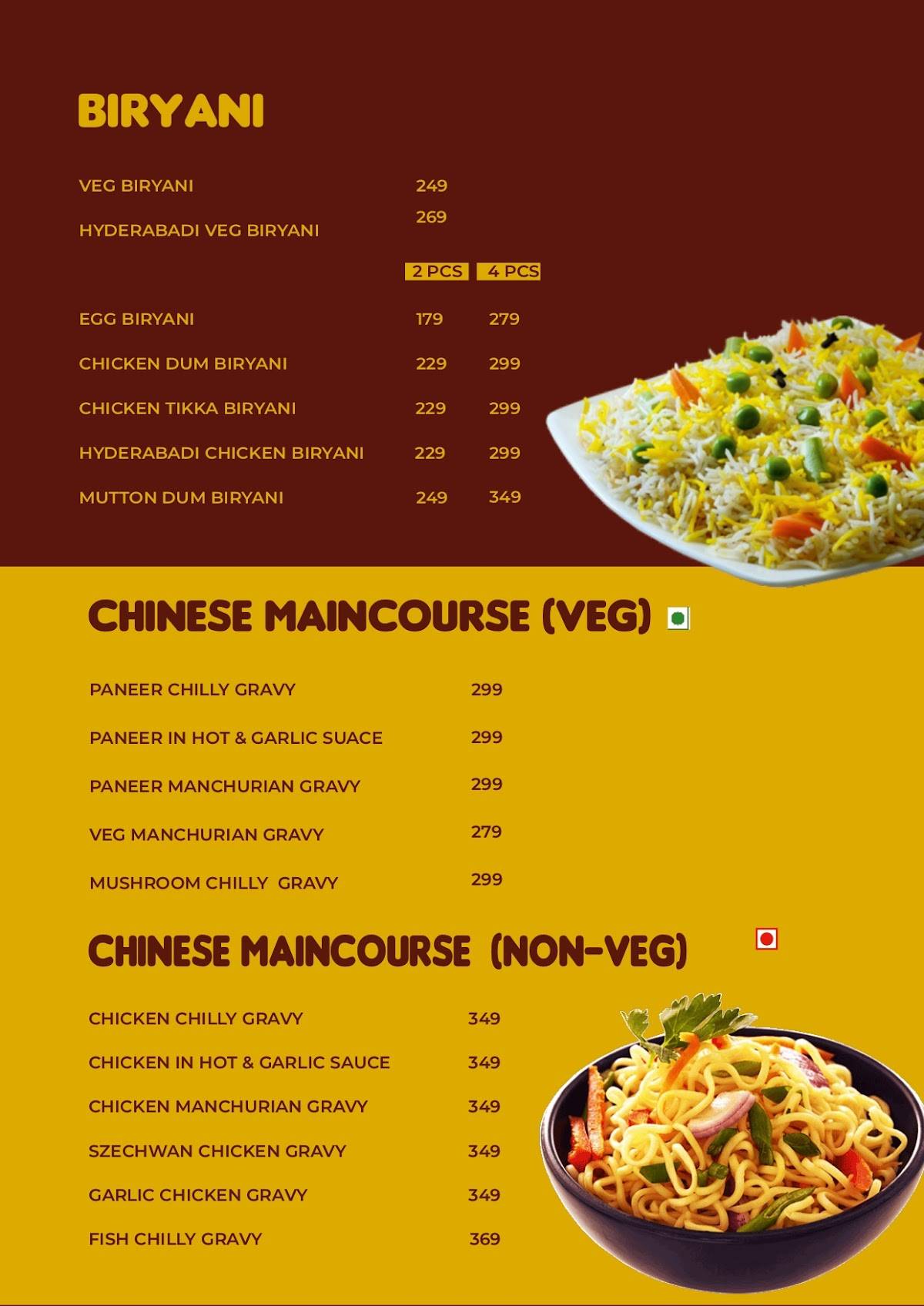 New Lucknow Kitchen menu