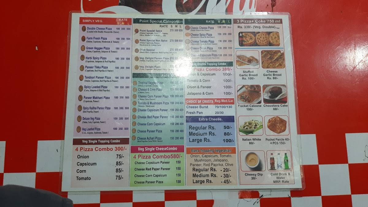 New Pizza point (IIT) menu