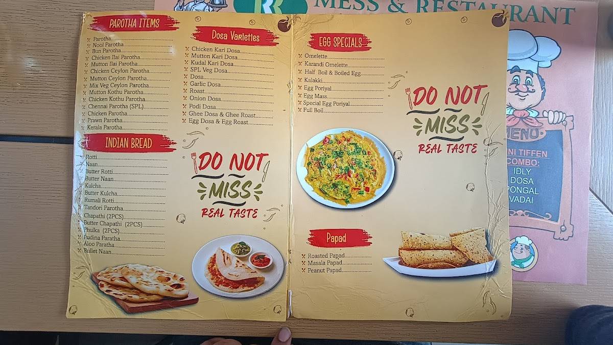 RK Mess & Restaurant menu
