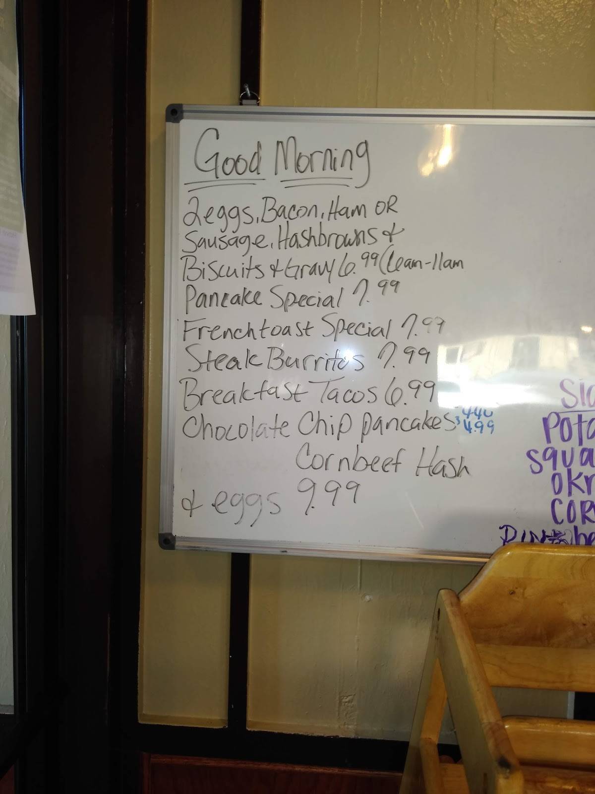 Menu at Nick's Family Restaurant, Denison