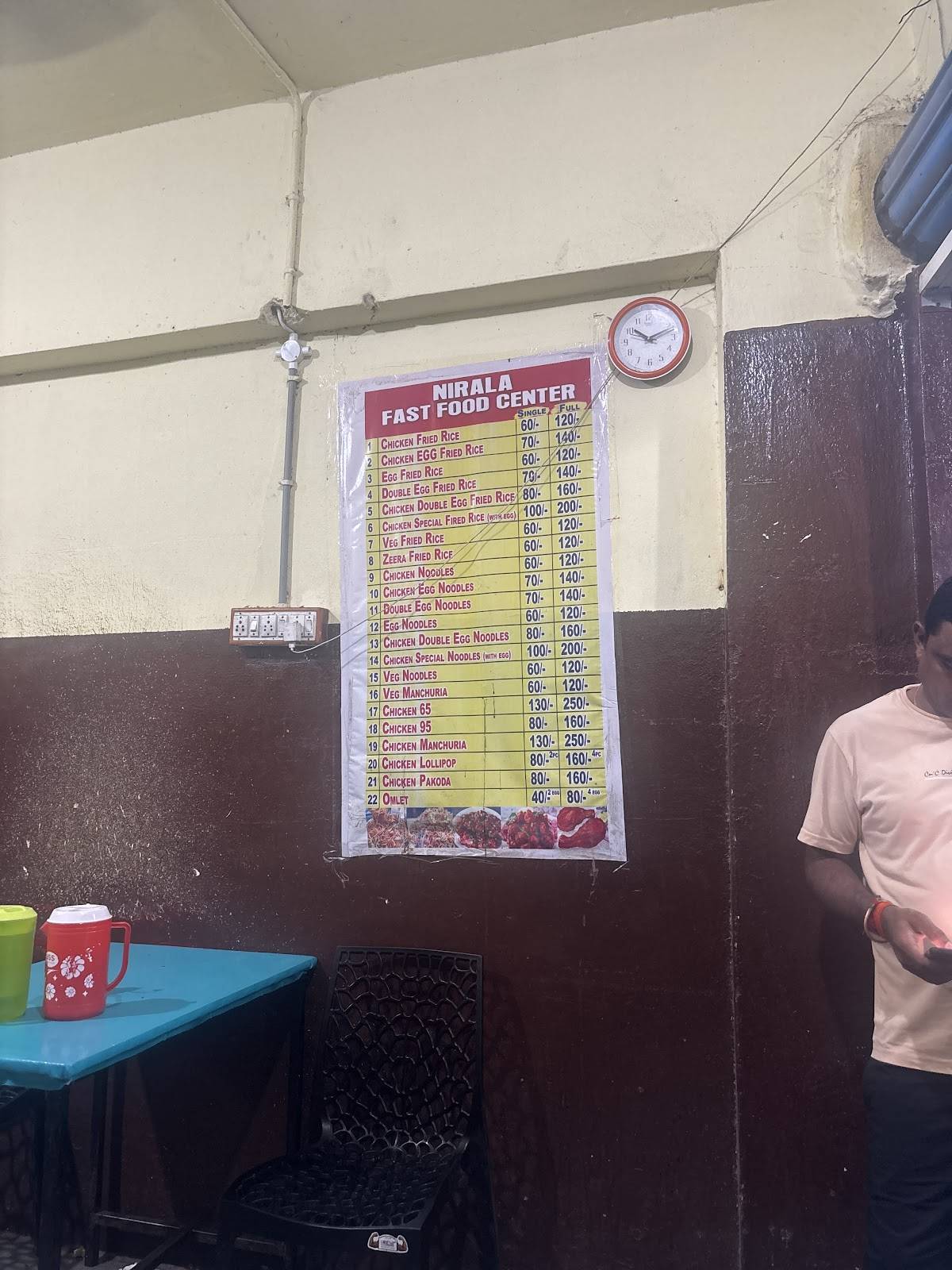 Nirala Fast Food menu