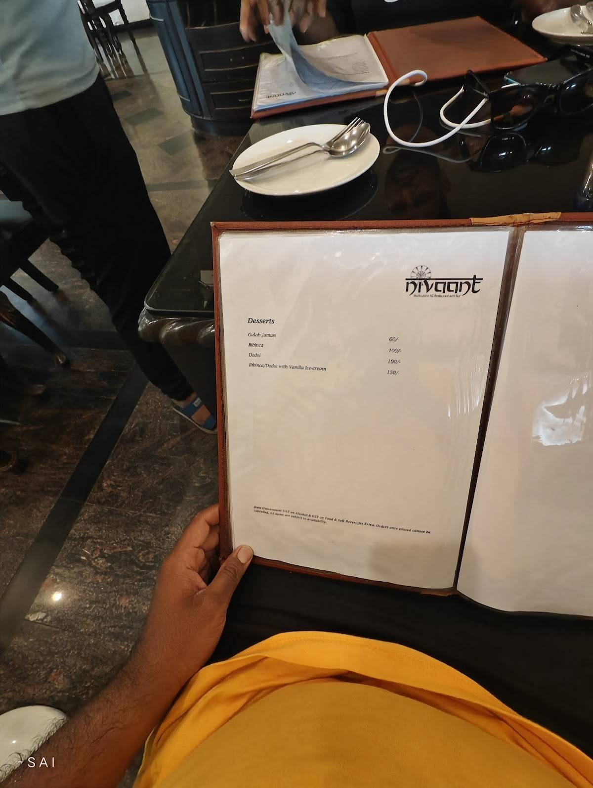 Nivaant Multicuisine AC Restaurant with Bar menu