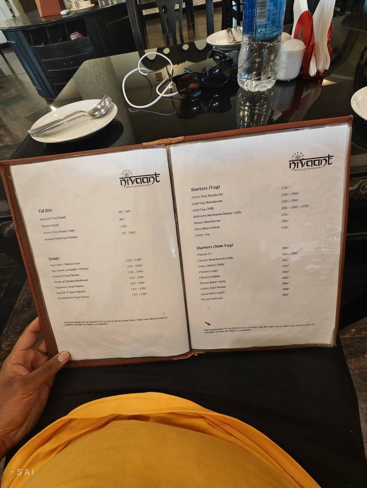 Nivaant Multicuisine AC Restaurant with Bar menu