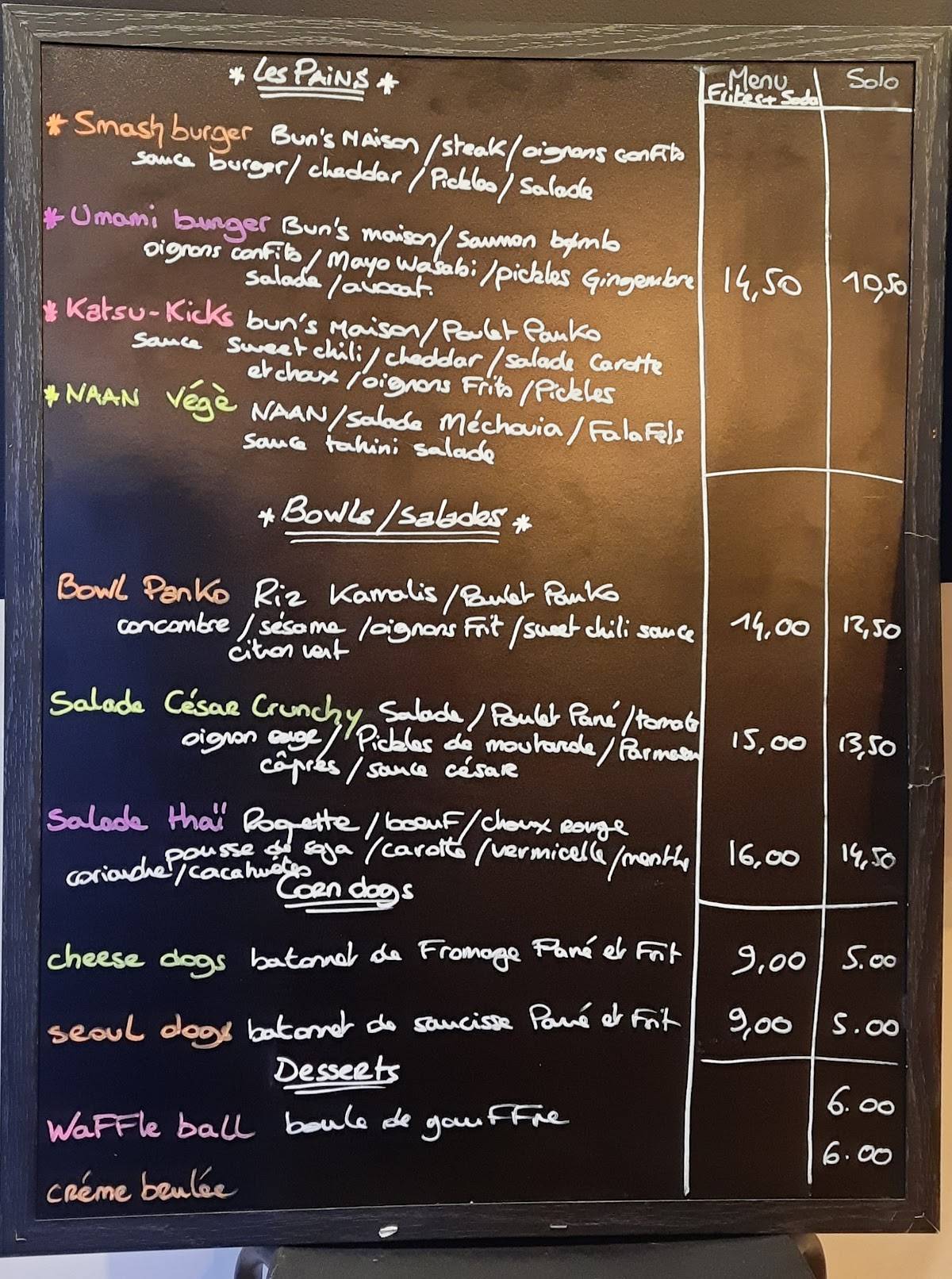Menu de Nomads