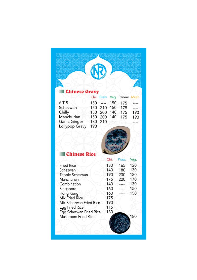 Noorani Restaurant menu
