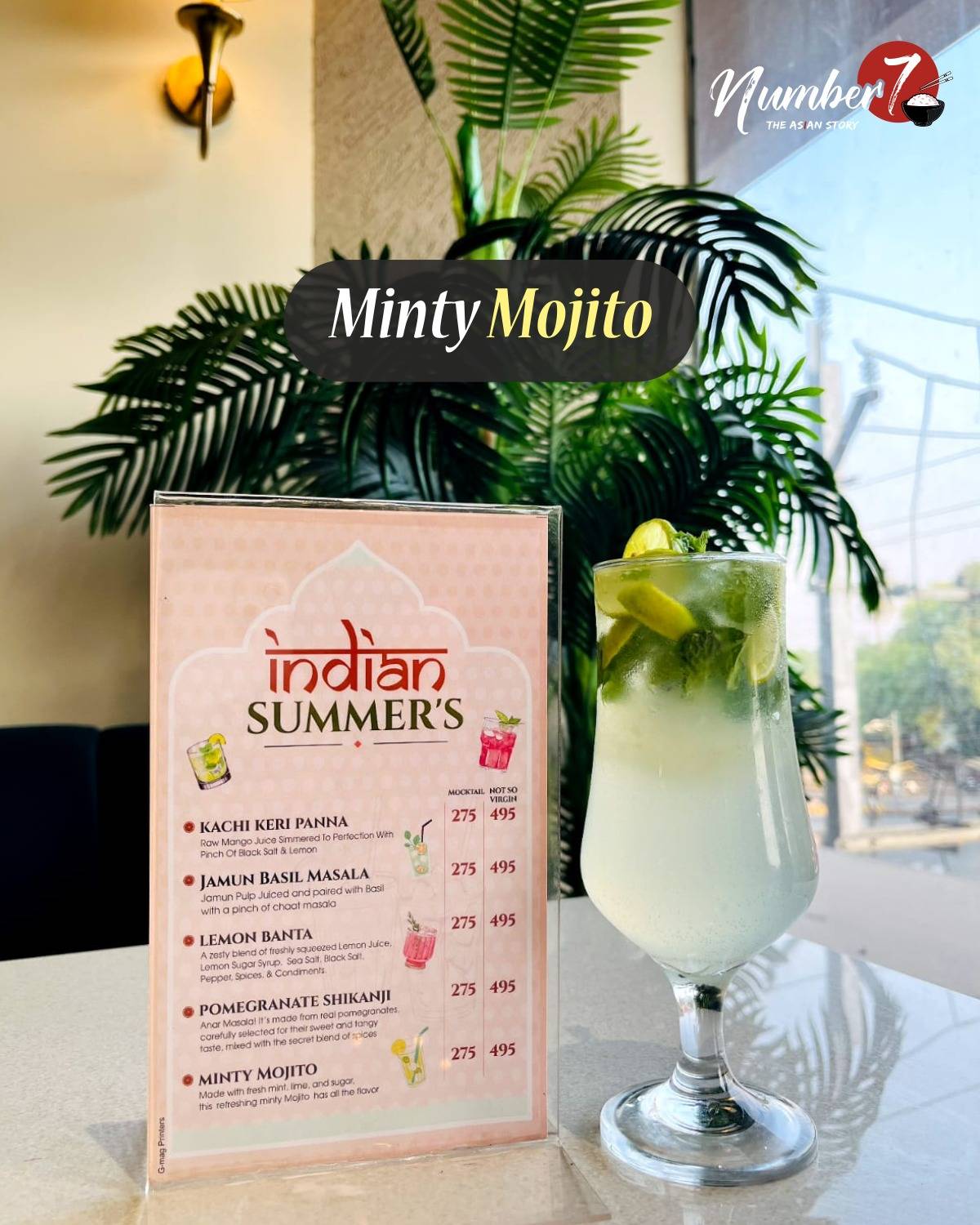 Number 7 The Asian Story menu